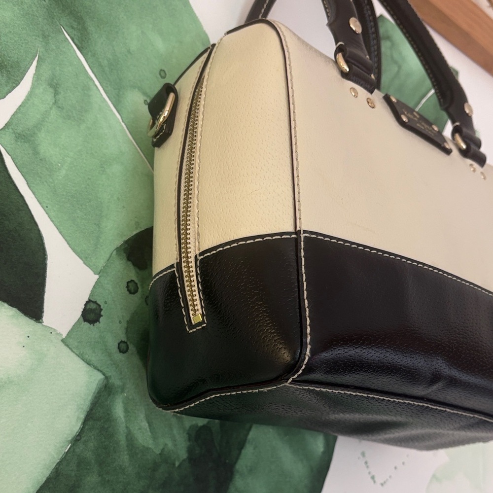 Kate Spade New York Two-Tone Satchel Bag – Black & Cream - Picture 2 of 15